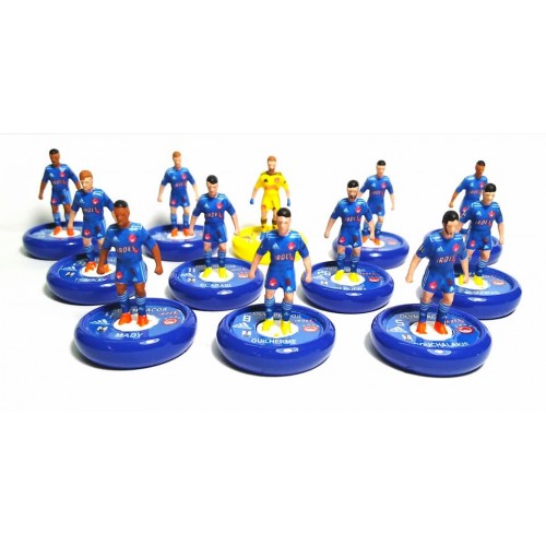 Subbuteo Andrew Table Soccer Olympiacos 2019-20 away kit on WSB Professional bases